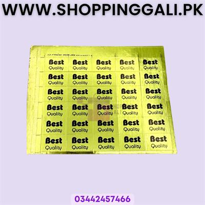 Best Quality Stickers - 5 Inch By 3 Inch - Golden Color - Pack Of 10 Stickers