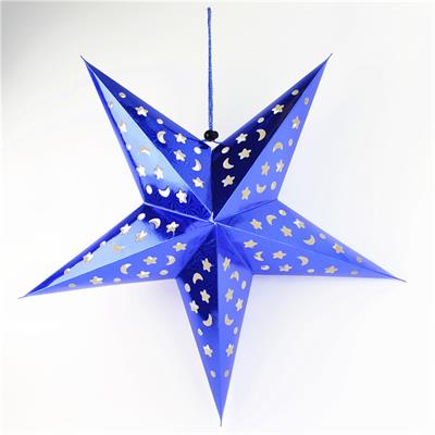 DECORATION CARDBOARD STARS BLUE - 18 INCH SIZE STARS - ROOM DECORATION STARS