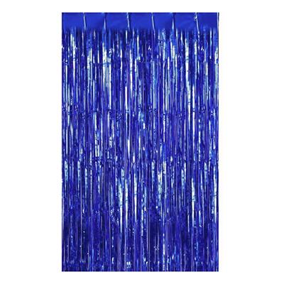 DARK BLUE COLOR FOIL FRINGE CURTAINS FOR STUNNING PARTY WALL DECORATION