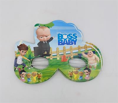 BOSS BABY THEME PAPER MASKS ( PACK OF 10 PAPER MASKS )