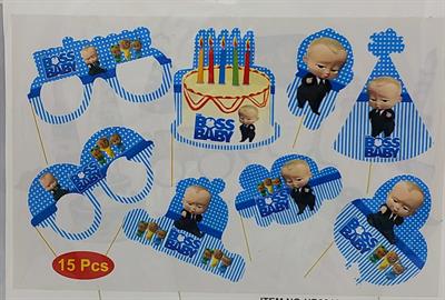 BOSS BABY PROPS SET FOR PHOTO FUN ( PACK OF 15 PROPS )