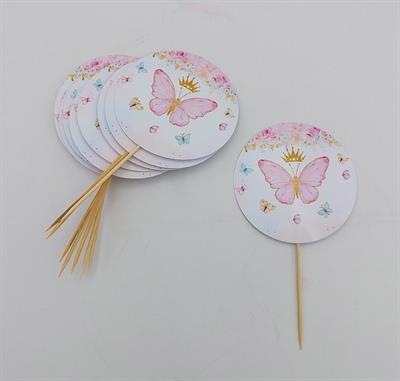 BUTTERFLY CUPCAKE TOPPERS ( PACK OF 10 CUPCAKE TOPPERS )