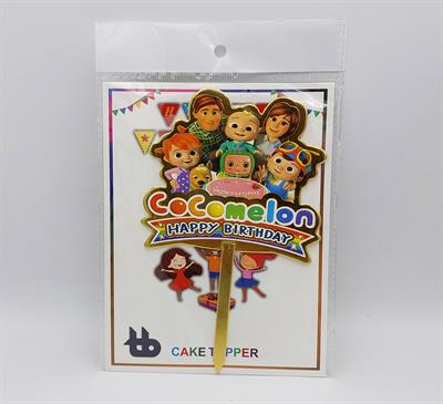 COCOMELON CAKE TOPPER FOR CAKE DECORATION CARDBOARD MATERIAL