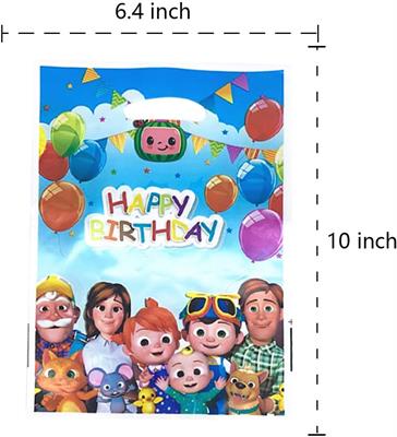 COCOMELON GOODY BAGS HAPPY BIRTHDAY ( PACK OF 10 GOODY BAGS )