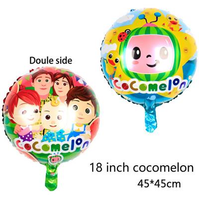 COCOMELON THEME FOIL BALLOON IN ROUND SHAPE ( 18 INCH )