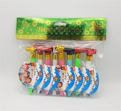 COCOMELON PARTY WHISTLES ( PACK OF 8 PARTY WHISTLES )