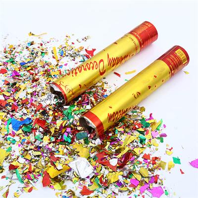 PARTY POPPER MULTI COLOR CONFETTI FILLED 30 CM ( PACK OF TWO PARTY POPPERS )