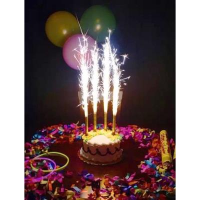 SPARKLING CANDLES PACK OF 6 FOR CAKE DECORATION ( 13 INCH IN SIZE )