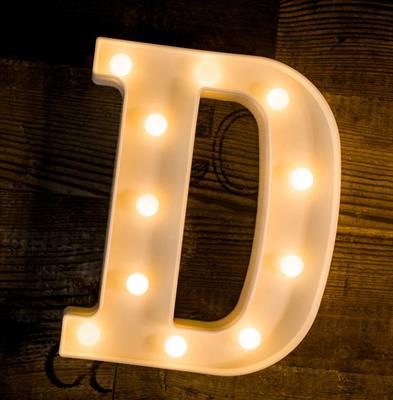 D LED ALPHABET - BATTERY OPERATED LED LETTERS FOR TABLE DECORATION