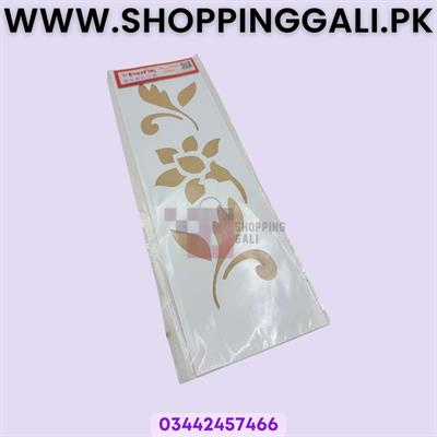 Flower Pattern Tracing Stencil - 16 Inch By 5 Inch - Craft Stencil Transparent Unisex Pack Of 1