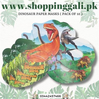 DINOSAUR KING PAPER MASKS ( PACK OF 10 PAPER MASKS )