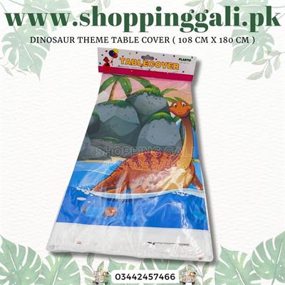 DINOSAUR TABLE COVER IN MULTICOLORS ( 108 CM X 180 CM )