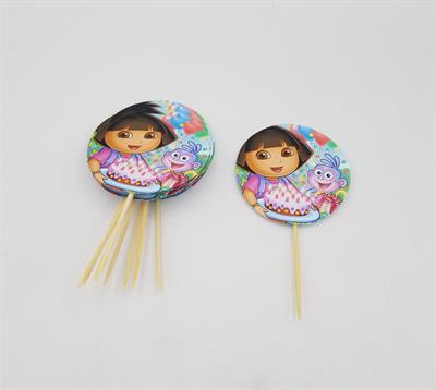 DORA THE EXPLORER CUPCAKE TOPPERS ( PACK OF 10 CUPCAKE TOPPERS )