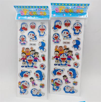 DORAEMON STICKERS PACK FOR NOTEBOOK DIARY DECORATIONS ( PACK OF 4 STICKERS )