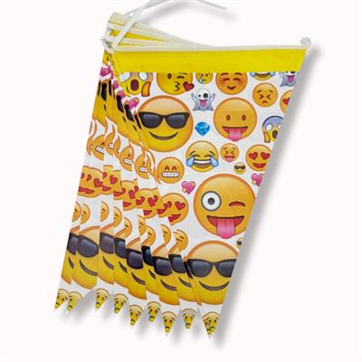 EXPRESS YOURSELF WITH EMOJIS! FUN EMOJI FLAG BANNER FOR PARTIES