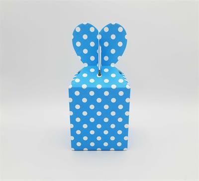 LIGHT BLUE POLKA DOT GOODY BOXES ( PACK OF 6 GIFT BOXES )