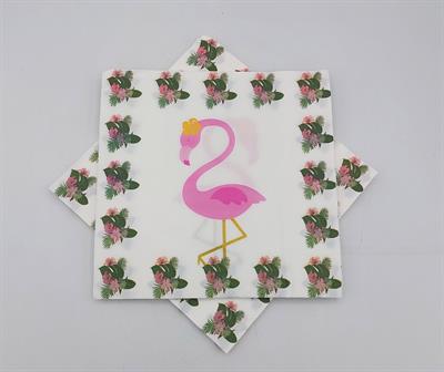 FLAMINGO THEME NAPKINS ( PACK OF 20 TISSUE PAPER )