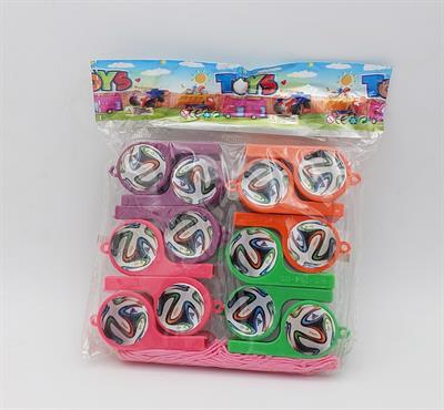 FOOTBALL WHISTLES ( PACK OF 12 MULTICOLOR WHISTLES )