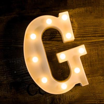 G LED ALPHABET - BATTERY OPERATED LED LETTERS FOR TABLE DECORATION