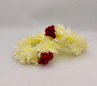 PAIR OF GAJRE ARTIFICIAL KANGAN FOAMIC FLOWER IN RED FLOWERS