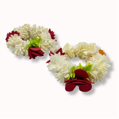 ARTIFICIAL GAJRA FLOWER KANGAN BANGLES - ARTIFICIAL FLOWER HAND GAJRA IN RED COLOR