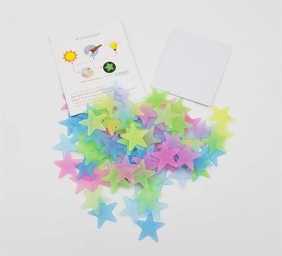 GLOWING STARS PACK OF 100 GLOWING LUMINOUS STARS AT NIGHT WITH DOUBLE TAPE