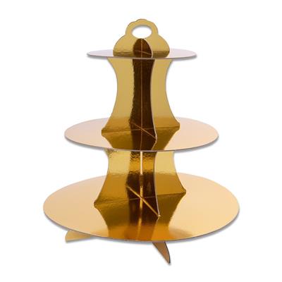 GOLDEN COLOR CUPCAKE STAND FOR TABLE DECORATION ( 3 TIERS CUPCAKE STAND )