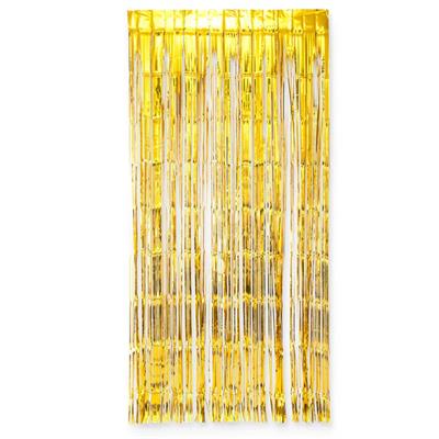 GOLDEN COLOR FOIL FRINGE CURTAINS FOR STUNNING PARTY WALL DECORATION