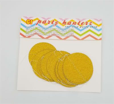 Golden Circle Garland - 2 Inch Circle Garland - Golden Color