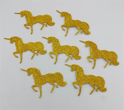 GOLDEN COLOR UNICORN STICKERS ( PACK 8 STICKERS )