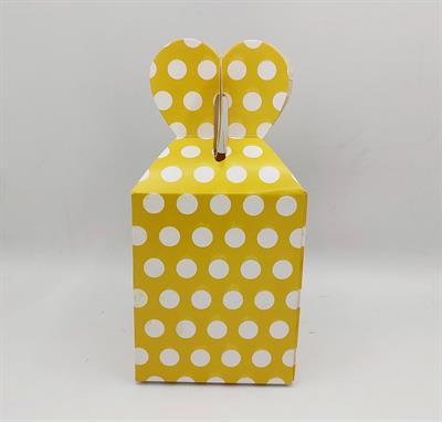 GOLDEN POLKA DOT GOODY BOXES ( PACK OF 10 GIFT BOX )