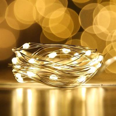 GOLDEN BATTERY OPERATED SEEDS FAIRY LIGHT FOR ROOM DECORATION