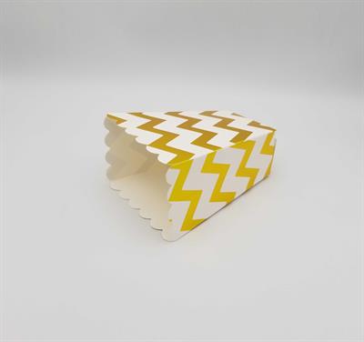 GOLDEN ZIGZAG POPCORN BOXES ( PACK OF 6 BOXES FOR POPCORN )