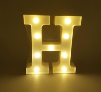 H LED ALPHABET - BATTERY OPERATED LED LETTERS FOR TABLE DECORATION