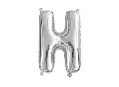 H ALPHABETS SILVER FOIL BALLOON ( 16 INCH SIZE ALPHABETS )