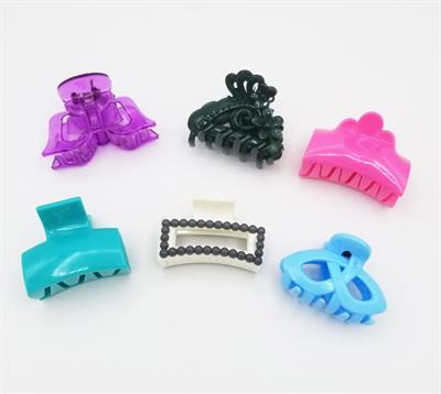 HAIR CLIPS HAIR CATCHERS HAIR CLAWS CHUTKI PACK OF 6 ( DESIGN 2 )