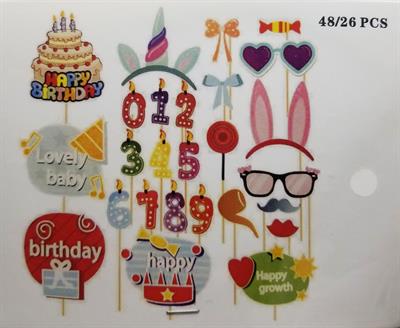 HAPPY BIRTHDAY PROPS PACK ( SET OF 26 PROPS )