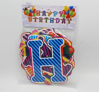 HAPPY BIRTHDAY PARTY DECORATION BANNER IN MULTICOLORS