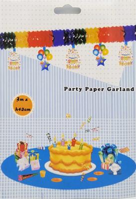 BIRTHDAY PARTY DECORATION HONEYCOMB BANNER ( 3 METER BANNER LENGTH )