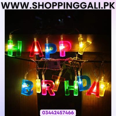 HAPPY BIRTHDAY FAIRY LIGHTS - MULTI COLORS FAIRY LIGHTS FOR ROOM DECORATION - BIRTHDAY DECORATION ITEMS - HAPPY BIRTHDAY DECORATION