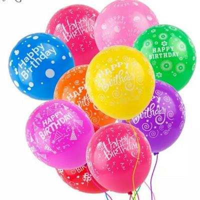 HAPPY BIRTHDAY MULTI COLORS LATEX BALLOONS PARTY DECORATION BALLOONS ( PACK OF 25 BALLOONS )