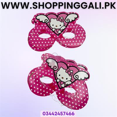 HELLO KITTY THEME PAPER MASKS - PACK OF 10 PAPER MASKS