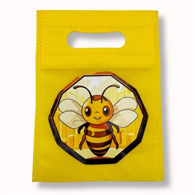 HONEYBEE THEME GOODY BAGS FABRIC MATERIAL ( PACK OF 10 HONEY BEE GOODY BAGS ) BIRTHDAY DECORATION SET