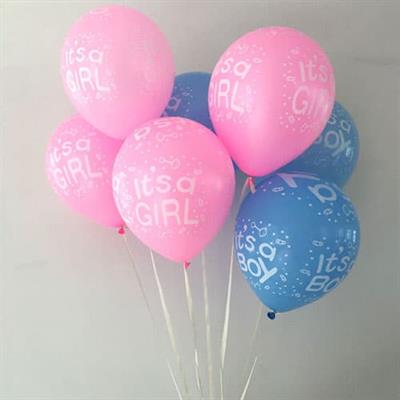 20 ITS A GIRL 20 ITS A BOY LATEX BALLOONS ( PACK OF 40 LATEX BALLOONS )