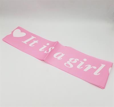 ITS A GIRL SASH FOR WELCOME BABY PARTY WEAR SASH