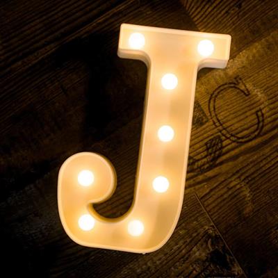 J LED ALPHABET - BATTERY OPERATED LED LETTERS FOR TABLE DECORATION