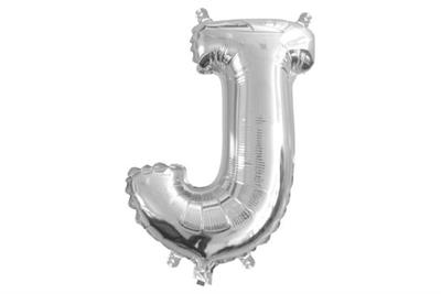 J ALPHABETS SILVER FOIL BALLOON ( 16 INCH SIZE ALPHABETS )