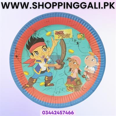 JAKE AND THE NEVER LAND PIRATES PAPER PLATES - PACK OF 10 PAPER PLATES - JAKE AND THE NEVER LAND PIRATES THEME