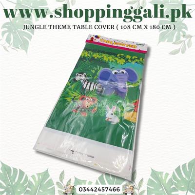 JUNGLE PARTY TABLE COVER FOR TABLE DECORATION ( 108 CM X 180 CM )