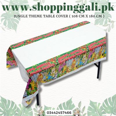 JUNGLE PARTY TABLE COVER FOR TABLE DECORATION ( 108 CM X 180 CM )